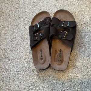 NWT Brown Double Strap Sandals